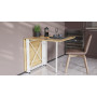 Стіл-книга трансформер Оріон 2 Ferrum-decor 750x1520x730 Білий метал ДСП Дуб Артизан 16 мм (FRD-104595) - фото 7
