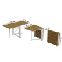 Стіл-книга трансформер Оріон 2 Ferrum-decor 750x1520x730 Білий метал ДСП Дуб Артизан 16 мм (FRD-104595) - фото 2
