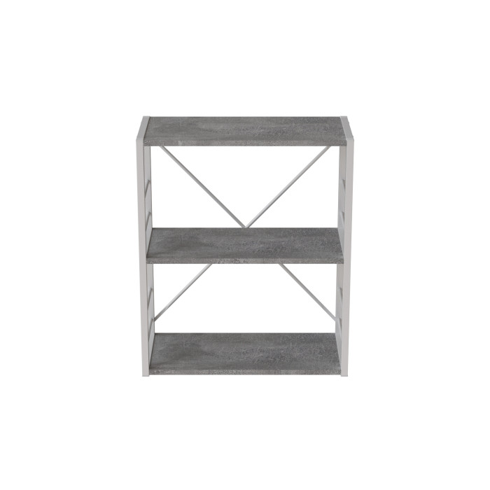 Етажерка 3/60 Ferrum-decor Серії Конект 73x60x28 сірий ДСП Бетон 16мм (FRD-105546)