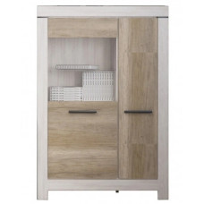 Пенал-вітрина Гербор Белен REG1D1W Сосна каньйон/Дуб корабельний (GRB-1055)