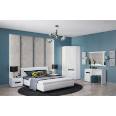 Комплект модульний в спальню ВМК (БРВ) Амелiя N77790 Білий/Білий глянець (BRW-1623)