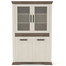 Пенал-витрина Гербор Марсель REG2D2W Ясен снежный/Дуб сонома трюфель (GRB-1066)