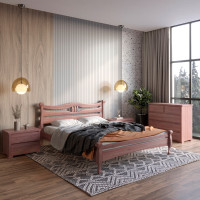 Двуспальная кровать Mebigrand Даллас Орех лесной 140х200 см (MBG-1744)