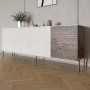 Комод на золотих металевих ніжках LION Грей 204x38x76,5 см Бетон Style/Дерево (LION-042655) - фото 1