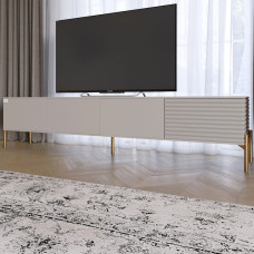 Тумба під телевізор на золотих металевих ніжках LION Грей Кашемір/Кашемір (LION-042601)