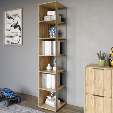 Пенал з відкритими полицями LION Краш Дуб аппалачі/Антрацит (LION-044094)