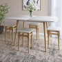 Деревянный раскладной обеденный стол LION Маями-3 Бетон Style 90х60/90х120 (LION-041263) - фото 2
