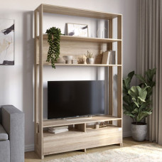 Модуль-4 стелаж з полицями та тумбою під ТВ LION Нобу Дуб Сонома (LION-042430)