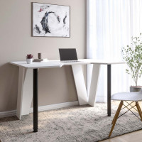 Компьютерный стол LION Квест Нимфея Альба (белый) (LION-041176) ТОП