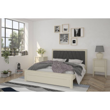 Двуспальная кровать Mebigrand Торонто Т2 Айвори/Аляска 97 160х200 см (MBG-1204)