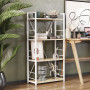 Етажерка 4/60 Ferrum-decor Серії Конект 120x60x28 білий ДСП Дуб Сонома 16мм (FRD-104245) - фото 1