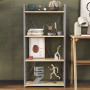 Этажерка 4/60 Ferrum-decor Серии Конект 120x60x28 серый ДСП Дуб Сонома 16мм (FRD-104251) - фото 1