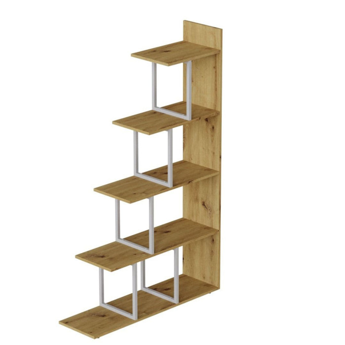 Етажерка Ferrum-decor Стелла 1600x1020x300 Білий метал ДСП Дуб Артізан (FRD-105489)