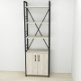 Этажерка 4/60 Ferrum-decor Серии Конект с тумбой 179x60x28 Черный ДСП Сонома (FRD-104487) - фото 1