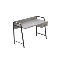 Письменный стол Ferrum-decor Комфорт 750x1000x600 Черный металл ДСП Бетон 32 мм (FRD-103428)