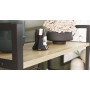 Этажерка 4/60 Ferrum-decor Серии Конект 120x60x28 черный ДСП Дуб Сонома 16мм (FRD-104239) - фото 2