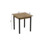 Стіл кухонний Ferrum-decor Дієго 75x70x70 Чорний ДСП Дуб Артизан 16мм (FRD-105709) - фото 3