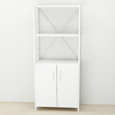 Этажерка 3/60 Ferrum-decor Серии Конект с тумбой 144x60x28 Белый ДСП Белое (FRD-104449)