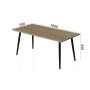 Стол журнальный Монтана Ferrum-decor 45x100x50 Черный металл ДСП Дуб Сонома 16 мм (FRD-106714) - фото 5