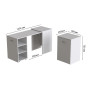 Стол-тумба трансформер Смарт 1/2 Ferrum-decor 750x1450x600 ДСП Белое 16 мм (FRD-105074) - фото 6