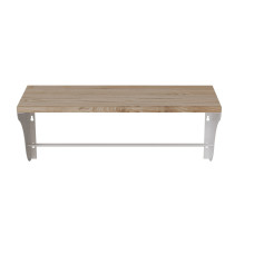 Настінна полиця Ferrum-decor Комфі 260x600x240 метал Білий ДСП Дуб Сан-Марино 16 мм (FRD-102745)