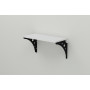 Полка настенная Ferrum-decor Ханди 2 240x600x240 металл Черный ДСП Белое 16 мм (FRD-102575) - фото 5