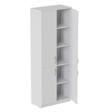 Шкаф Анжело Ferrum-decor 5 полок 4 двери 1900x800x380 ДСП Белое 16 мм (FRD-105055)