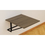 Стіл розкладний Олександр 5 Ferrum-decor 750x600x700 Чорний метал ДСП Дуб Сонома Трюфель 16 мм (FRD-104896) - фото 2