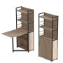 Стіл книжка з етажеркою Практик 2 Ferrum-decor 1555x640x990 Чорний метал ДСП Дуб Сан-Марино 16 мм (FRD-104626) - фото 1