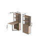 Стіл книжка з етажеркою Практик 2 Ferrum-decor 1555x640x990 Чорний метал ДСП Дуб Сан-Марино 16 мм (FRD-104626) - фото 2