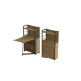 Стіл книжка з етажеркою Практик 1 Ferrum-decor 1200x640x990 Чорний метал ДСП Дуб Артизан 16 мм (FRD-104616) - фото 1