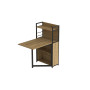 Стіл книжка з етажеркою Практик 1 Ferrum-decor 1200x640x990 Чорний метал ДСП Дуб Артизан 16 мм (FRD-104616) - фото 4