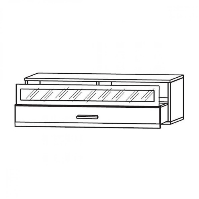 Тумба під ТВ Гербор Вушер RTV1SW Німфея альба (білий)/Білий глянець (GRB-1395)