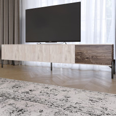 Тумба під телевізор на чорних металевих ніжках LION Грей Самоа димчастий/Дерево (LION-042529)