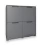 Тумба чотирьохдверна LION Краш 82x43x86 см 82x43x86 см Антрацит (LION-041753) - фото 2