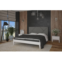 Двуспальная кровать Mebigrand Нью-Йорк ДК Белый/Аляска 01 160х200 см (MBG-1535)