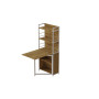 Стол книжка с этажеркой Практик 2 Ferrum-decor 1555x640x990 Белый металл ДСП Дуб Артизан 16 мм (FRD-104637) - фото 4