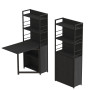 Стіл книжка з етажеркою Практик 2 Ferrum-decor 1555x640x990 Чорний метал ДСП Сосна Кембра 16 мм (FRD-104627) - фото 1