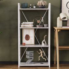 Етажерка 4/60 Ferrum-decor Серії Конект 120x60x28 білий ДСП Бетон 16мм (FRD-105528)