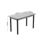 Стіл кухонний Ferrum-decor Маріо 75x120x80 Чорний ДСП Бетон 16мм (FRD-105590) - фото 3