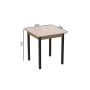 Стіл кухонний Ferrum-decor Агата 75x90x90 Чорний ДСП Сан-Марино 16мм (FRD-105640) - фото 3