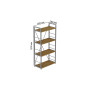 Этажерка 4/60 Ferrum-decor Серии Конект 120x60x28 серый ДСП Дуб Артизан 16мм (FRD-104250) - фото 2