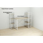 Етажерка 4/34 Ferrum-decor Серії Конект 120x34x28 білий ДСП Дуб Сонома 16мм (FRD-104280) - фото 8