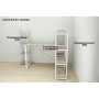 Етажерка 4/34 Ferrum-decor Серії Конект 120x34x28 білий ДСП Дуб Сонома 16мм (FRD-104280) - фото 10