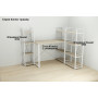 Етажерка 4/34 Ferrum-decor Серії Конект 120x34x28 білий ДСП Дуб Сонома 16мм (FRD-104280) - фото 9