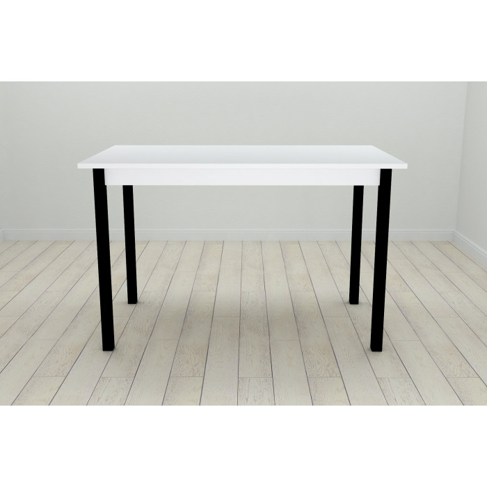 Стіл кухонний Ferrum-decor Маріо 75x120x70 Чорний ДСП Біле 16мм (FRD-106195)