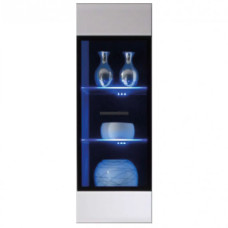 Пенал-витрина навесной Гербор Вушер SFW 1W Нимфея альба (белый)/Белый глянец (GRB-1068)