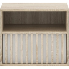 Тумба приліжкова Гербор Брус KOM1S Дуб сонома/Німфея альба (білий) (GRB-1362)