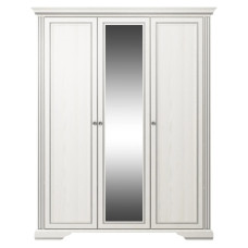 Шафа з дзеркалом для одягу Гербор Вайт 3D(2S) Ясен сніжний/Сосна срібна (GRB-1413)