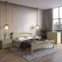 Двуспальная деревянная кровать Mebigrand Чикаго Сити Оливковый (RAL1020) 160х200 см (MBG-9883) - фото 1